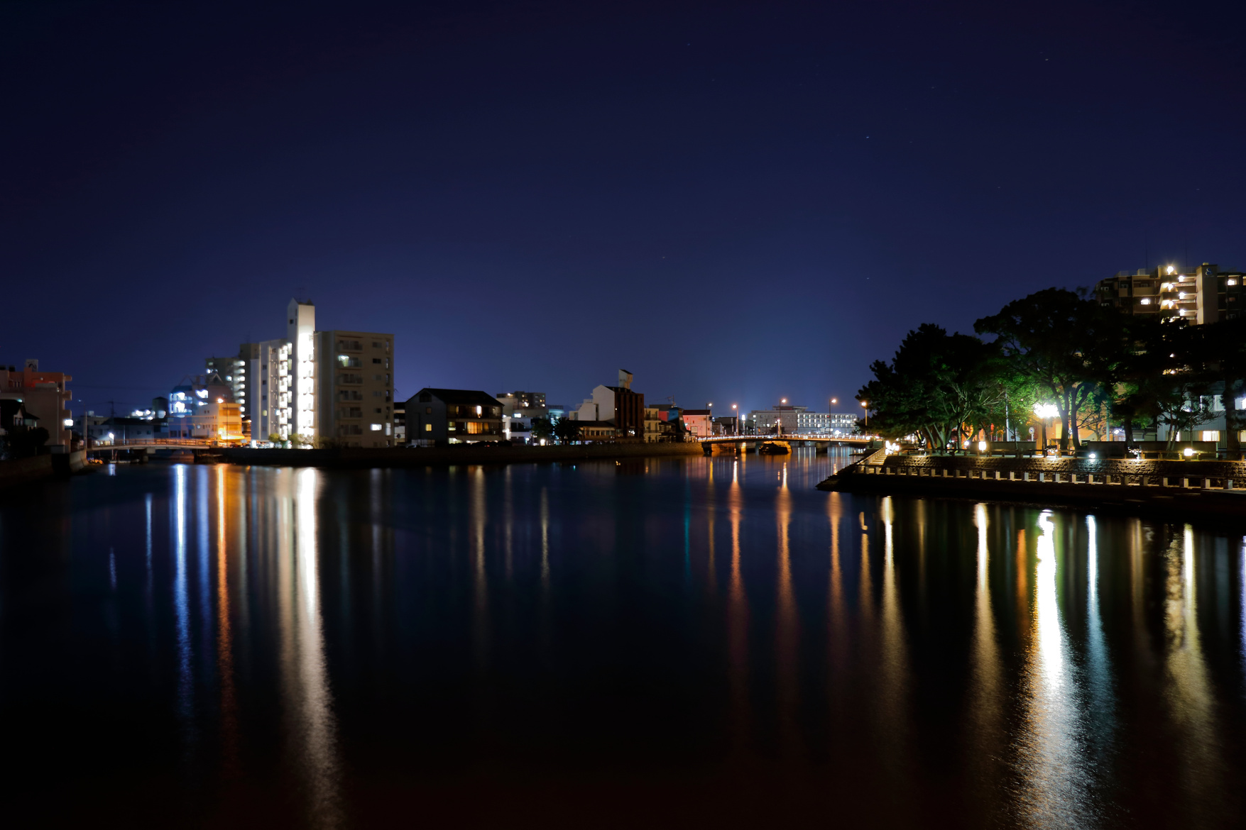 Tokushima City at night